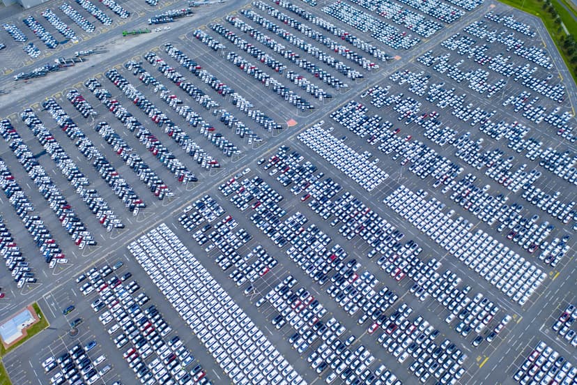 Cars in line